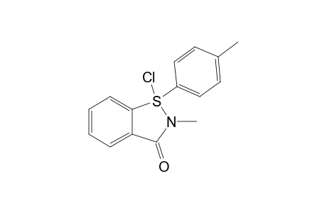 2,3-DIHYDRO-1-CHLORO-1-(4-METHYLPHENYL)-2-METHYL-3-OXO-1,2-BENZISOTHIAZOLE