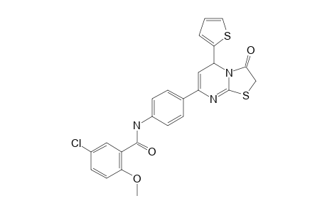 7-[4-[4-(5-CHLORO-2-METHOXYBENZOYL)-AMINO]-PHENYL]-3-OXO-5-(2-THIENYL)-2,3-DIHYDRO-5H-THIAZOLO-[3,2-A]-PYRIMIDINE