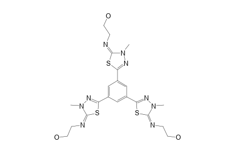 2,2',2''-(1,3,5-BENZENETRIYL)-TRIS-[4,5-DIHYDRO-5-(2-HYDROXYETHYLIMINO)-4-METHYL-1,3,4-THIADIAZOLE]