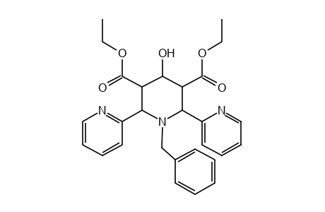 1-BENZYL-2,6-DI-2-PYRIDYL-4-HYDROXY-3,5-PIPERIDINEDICARBOXYLIC ACID, DIETHYL ESTER (HIGH MELTING ISOMER)