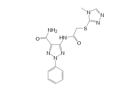 5-({[(4-methyl-4H-1,2,4-triazol-3-yl)sulfanyl]acetyl}amino)-2-phenyl-2H-1,2,3-triazole-4-carboxamide