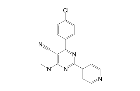 4-(p-CHLOROPHENYL)-6-(DIMETHYLAMINO)-2-(4-PYRIDYL)-5-PYRIMIDINECARBONITRILE