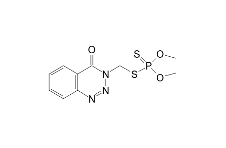 phosphorodithioic acid, O,O-dimethyl ester, S-ester with S-(mercaptomethyl)-1,2,3-benzotriazin-4(3H)-one