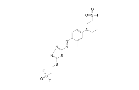 2-{N-ethyl-4-{{5-{[2-(fluorosulfonyl)ethyl]thio}-1,3,4-thiadiazol-2-yl}azo}-m-toluidino}ethanesulfonyl fluoride