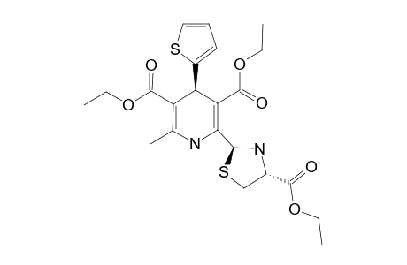 (4R,2'S,4'R)-DIETHYL-2-(4'-ETHOXYCARBONYL-2'-THIAZOLIDINYL)-6-METHYL-4-(THIEN-2''-YL)-1,4-DIHYDROPYRIDINE-3,5-DICARBOXYLATE