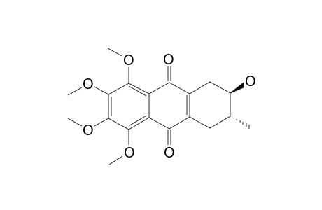 PRISCONNATANONE-E;1,2,3,4-TETRAHYDRO-2-ALPHA-HYDROXY-5,6,7,8-TETRAMETHOXY-3-BETA-METHYL-ANTHRACENE-9,10-DIONE