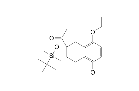 (+/-)-2-ACETYL-2-(TERT.-BUTYL-DIMETHYLSILYLOXY)-8-ETHOXY-1,2,3,4-TETRAHYDRO-NAPHTHALEN-5-OL