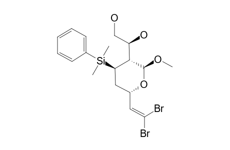 (S)-1-[(2S,3R,4R,6S)-6-(2,2-DIBROMOVINYL)-4-(DIMETHYLPHENYLSILYL)-2-METHOXY-3,4,5,6-TETRAHYDRO-2H-PYRAN-3-YL]-ETHANE-1,2-DIOL