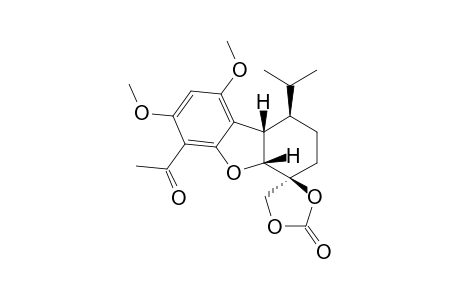 RAC-(1R,4S,4AR,9BS)-6-ACETYL-7,9-DIMETHOXY-1-(1-METHYLETHYL)-1,2,3,4,4A,9B-HEXAHYDRODIBENZOFURAN-4-SPIRO-4'-DIOXORAN-2'-ONE