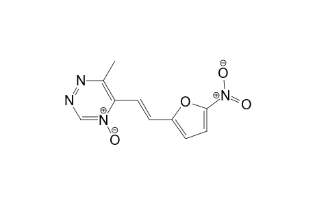 6-Methyl-5-[(E)-2-(5-nitro-2-furanyl)ethenyl]-4-oxido-1,2,4-triazin-4-ium