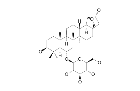 SCHEFFLERIN-F;(19R)-LUPAN-19,28-EPOXY-20,29,30-TRINOR-3-BETA,6-ALPHA,21-ALPHA-TRIOL-6-O-BETA-D-GLUCOPYRANOSIDE