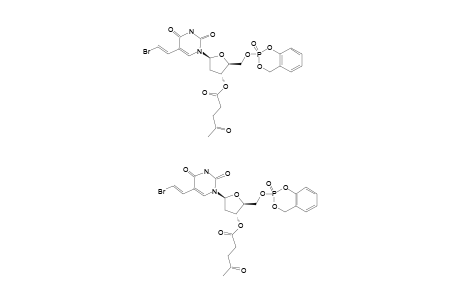 CYCLOSALIGENYL-5'-O-(E)-5-(2-BROMOVINYL)-3'-O-LEVULINYL-(2'-DEOXYURIDINYL)-PHOSPHATE;CYCLO-SAL-3'-O-LEV-BVDUMP