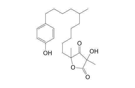 3-Hydroxy-5-(10-(4-hydroxyphenyl)-6-methyldecyl)-3,5-dimethylfuran-2,4(3H,5H)-dione