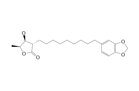 EPI-JURUENOLIDES-D;(2S,3S,4S)-3-HYDROXY-4-METHYL-2-(9'-PIPERONYL-N-NONYL)-BUTANOLIDE