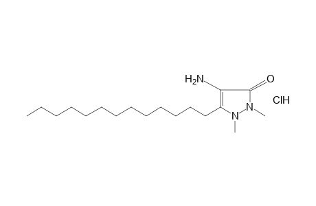 4-amino-1,2-dimethyl-3-tridecyl-3-pyrazolin-5-one, monohydrochloride