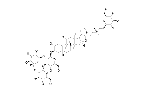 #51;26-O-BETA-D-GLUCOPYRANOSYL-22-XI-METHOXY-2-ALPHA,3-BETA,5-ALPHA,9-APLHA,26-PENTAHYDROXY-(25R)-5-ALPHA-FUROSTANE-3-O-ALPHA-L-RHAMNOPYRANOSYL-(1->2)-[BETA-D-