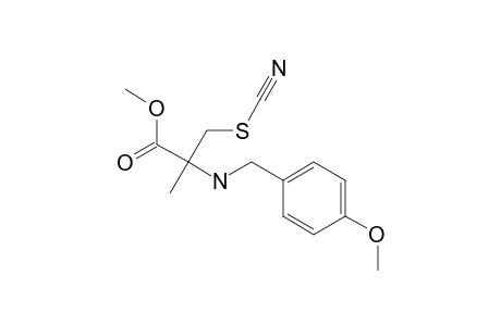 (+/-)-2-(4-METHOXYBENZYLAMINO)-2-METHYL-3-THIOCYANOPROPIONIC-ACID-METHYLESTER