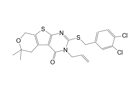 3-allyl-2-[(3,4-dichlorobenzyl)sulfanyl]-6,6-dimethyl-3,5,6,8-tetrahydro-4H-pyrano[4',3':4,5]thieno[2,3-d]pyrimidin-4-one