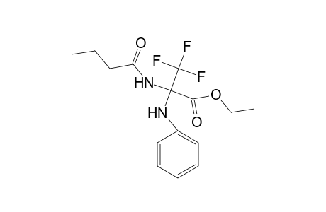 Ethyl 2-anilino-2-butyramido-3,3,3-trifluoropropionate