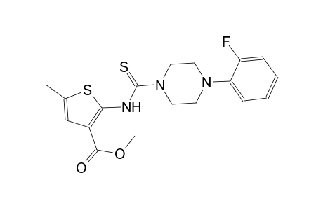 methyl 2-({[4-(2-fluorophenyl)-1-piperazinyl]carbothioyl}amino)-5-methyl-3-thiophenecarboxylate