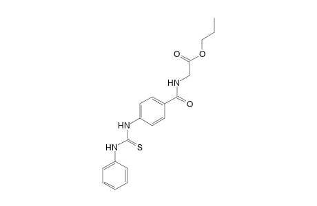 p-(3-phenyl-2-thioureido)hippuric acid, propyl ester