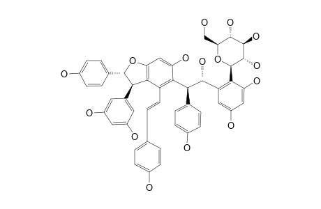 #3;HOPEASIDE-C;1-[(1S,2S)-1-HYDROXY-2-(4-HYDROXY-PHENYL)-2-[(2R,3R)-3-(3,5-DIHYDROXY-PHENYL)-2,3-DIHYDRO-6-HYDROXY-4-[(1E)-2-(4-HYDROXY-PHENYL)-ETHENYL]-2-(4-H