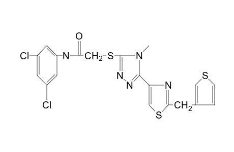 3',5'-dichloro-2-{{4-methyl-5-[2-(3-thenyl)-4-thiazolyl]-4H-1,2,4-triazol-3-yl}thio}acetanilide