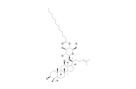 3-BETA,12-BETA,(20S)-TRIHYDROXY-DAMMAR-24-ENE-20-O-BETA-D-GLUCOPYRANOSYL-4'-LAUROYLESTER