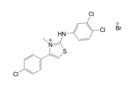 4-(p-chlorophenyl)-2-(3,4-dichloroanilino)-3-methylthiazolium bromide