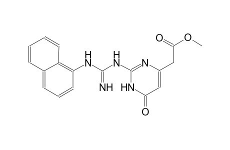 4-pyrimidineacetic acid, 1,6-dihydro-2-[[imino(1-naphthalenylamino)methyl]amino]-6-oxo-, methyl ester