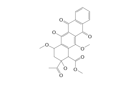 9-ALPHA-ACETYL-6,9-DIHYDROXY-7-ALPHA,11-DIMETHOXY-10-BETA-METHOXYCARBONYL-5,7,8,9,10,12-HEXAHYDRONAPHTHACENE-5,12-DIONE