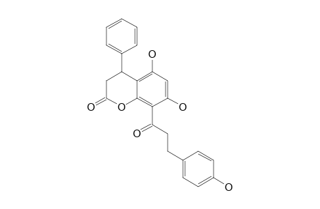 CALOMELANOL-B;8-[3-(PARA-HYDROXYPHENYL-PROPIONYL)]-5,7-DIHYDROXY-DIHYDRONEOFLAVONE