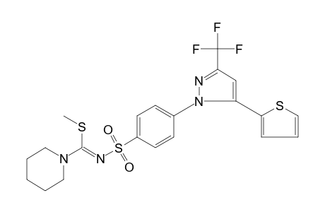 N-{{p-[5-(2-thienyl)-3-(trifluoromethyl)pyrazol-1-yl]phenyl}sulfonyl}thio-1-piperidinecarboximidic acid, methyl ester