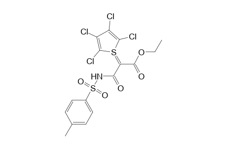 Thiophenium, 2,3,4,5-tetrachloro-, 1-(ethoxycarbonyl)-2-[[(4-methylphenyl)sulfonyl]amino]-2-oxoethylide