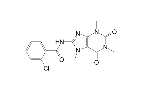 2-chloranyl-N-[1,3,7-trimethyl-2,6-bis(oxidanylidene)purin-8-yl]benzamide