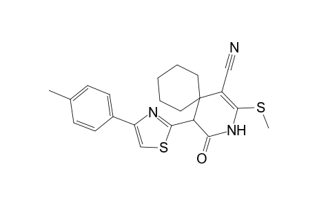 2-Methylsulfanyl-4-oxo-5-(4-p-tolyl-thiazol-2-yl)-3-aza-spiro[5.5]undec-1-ene-1-carbonitrile