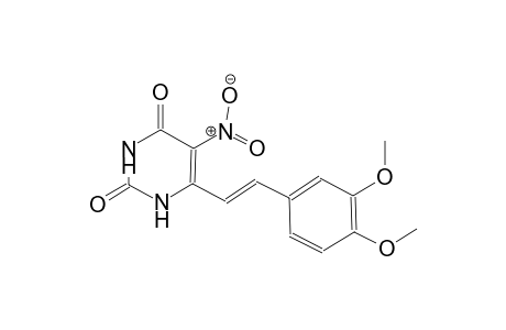 2,4(1H,3H)-pyrimidinedione, 6-[(E)-2-(3,4-dimethoxyphenyl)ethenyl]-5-nitro-