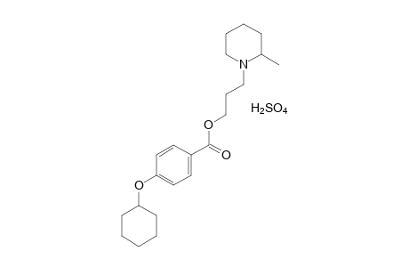 p-(CYCLOHEXYLOXY)BENZOIC ACID, 3-(2-METHYLPIPERIDINO)PROPYL ESTER, SULFATE