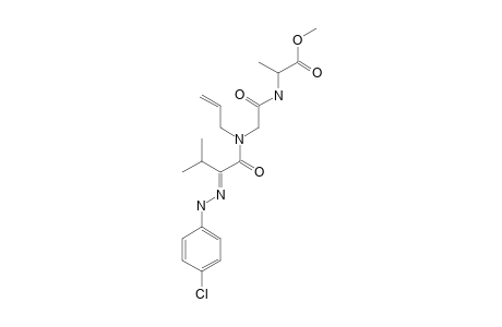 (E)-METHYL-2-[2-[N-ALLYL-2-[2-(4-CHLOROPHENYL)-HYDRAZANO]-3-METHYLBUTANAMIDO]-ACETAMIDO]-PROPANOATE