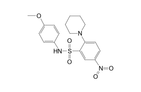 N-(4-methoxyphenyl)-5-nitro-2-(1-piperidinyl)benzenesulfonamide