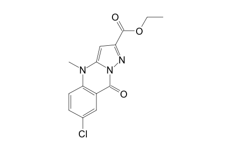 7-chloro-4,9-dihydro-4-methyl-9-oxopyrazolo[5,1-b]quinazoline-2-carboxylic acid, ethyl ester