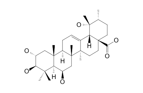 2-ALPHA,3-BETA,6-BETA,19-ALPHA-TETRAHYDROXY-URS-12-EN-28-OIC-ACID