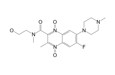 N-METHYL-N-[6-FLUORO-7-(4-METHYL-1-PIPERAZINYL)-3-METHYL-2-QUINOXALOYL]-2-AMINO-ETHANOL-1,4-DIOXIDE;ISOMER-#1