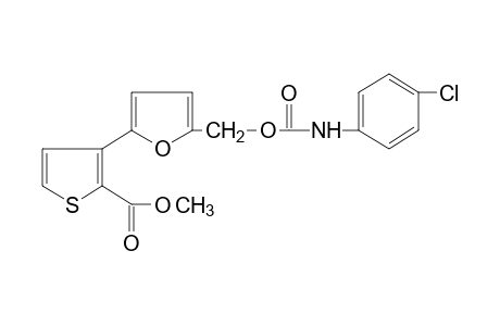 3-[5-(HYDROXYMETHYL)-2-FURYL]-2-THIOPHENECARBOXYLIC ACID, METHYL ESTER, p-CHLOROCARBANILATE (ESTER)