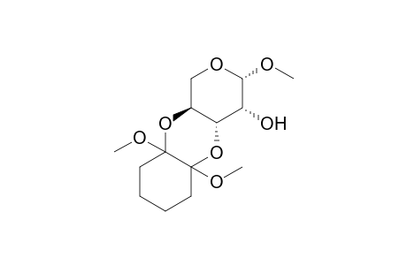 Methyl 3,4-O-(1',2'-dimethoxycyclohexane-1',2'-diyl)-.beta.,L-lyxopyranoside