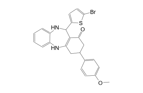 11-(5-bromo-2-thienyl)-3-(4-methoxyphenyl)-2,3,4,5,10,11-hexahydro-1H-dibenzo[b,e][1,4]diazepin-1-one