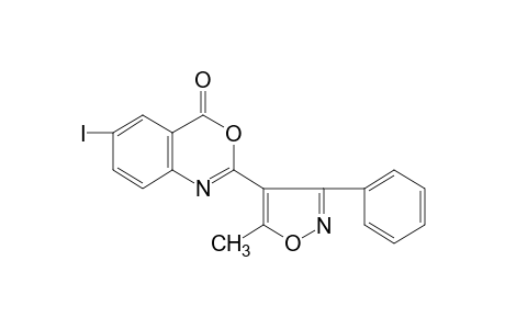 6-iodo-2-(5-methyl-3-phenyl-4-isoxazolyl)-4H-3,1-benzoxazin-4-one