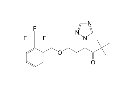 3-Hexanone, 2,2-dimethyl-4-(1H-1,2,4-triazol-1-yl)-6-[[2-(trifluoromethyl)phenyl]methoxy]-