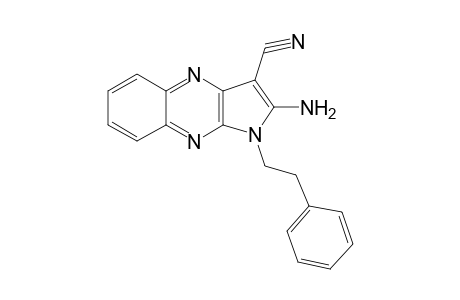 1H-Pyrrolo[2,3-b]quinoxaline-3-carbonitrile, 2-amino-1-(2-phenylethyl)-