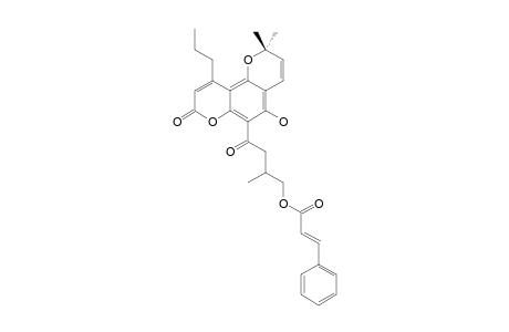 7-HYDROXY-8-(4-CINNAMOYL-3-METHYL-1-OXOBUTYL)-4-N-PROPYL-2',2'-DIMETHYL-2H,6H-BENZO-[1,2-B:3,4-B']-DIPYRAN-2-ONE